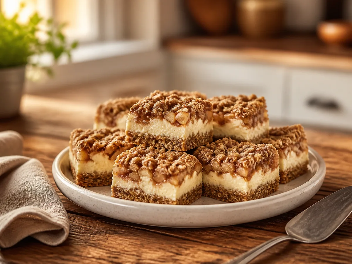 Apple Cinnamon Cheesecake Bars