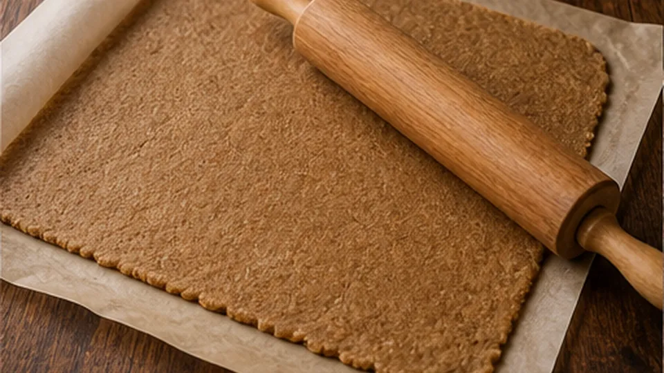 Press dough into the pan for Banana Cinnamon Graham Squares