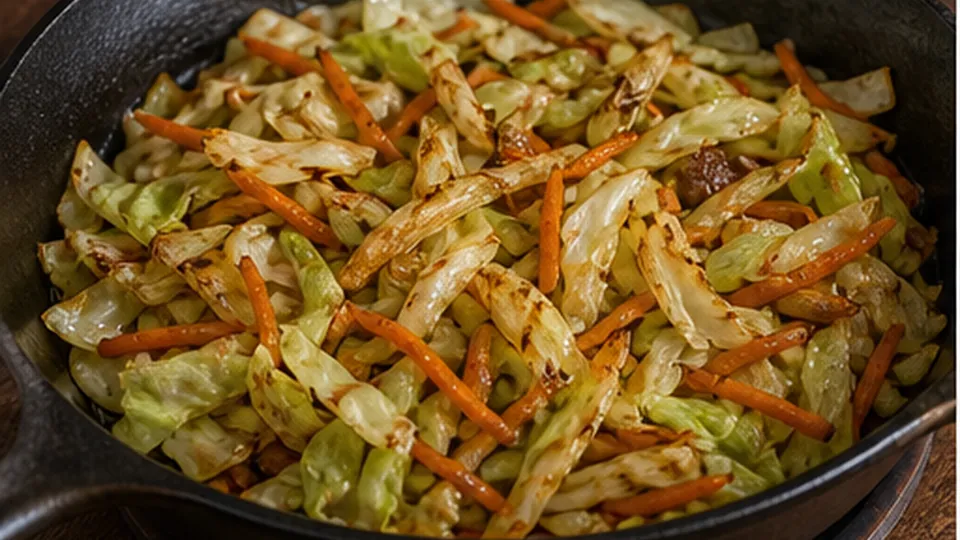 Char the cabbage in batches for Beef Cabbage Rice Bowls