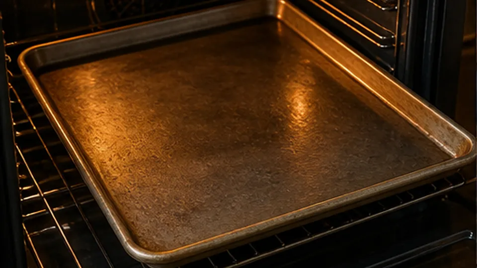 Preheat oven and sheet pan for Beef Kofta Roasted Vegetables