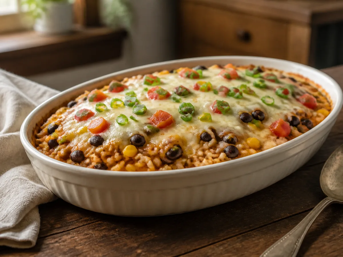 Black Bean Corn Rice Bake