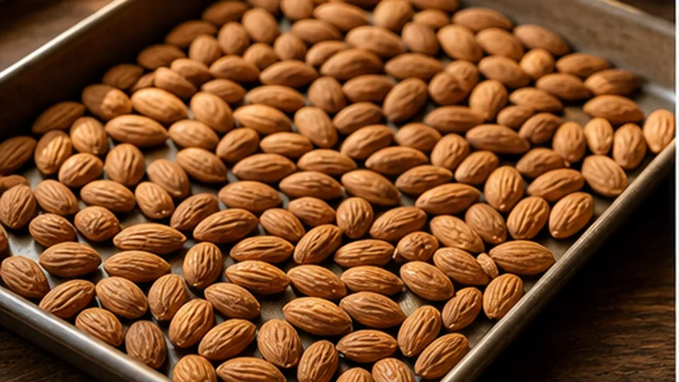 Toast the almonds briefly for Blueberry Almond Flax Bites