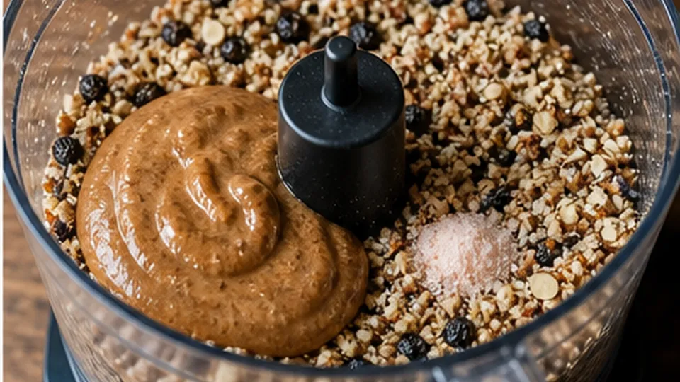 Pulse in the dried berries for Blueberry Almond Flax Bites