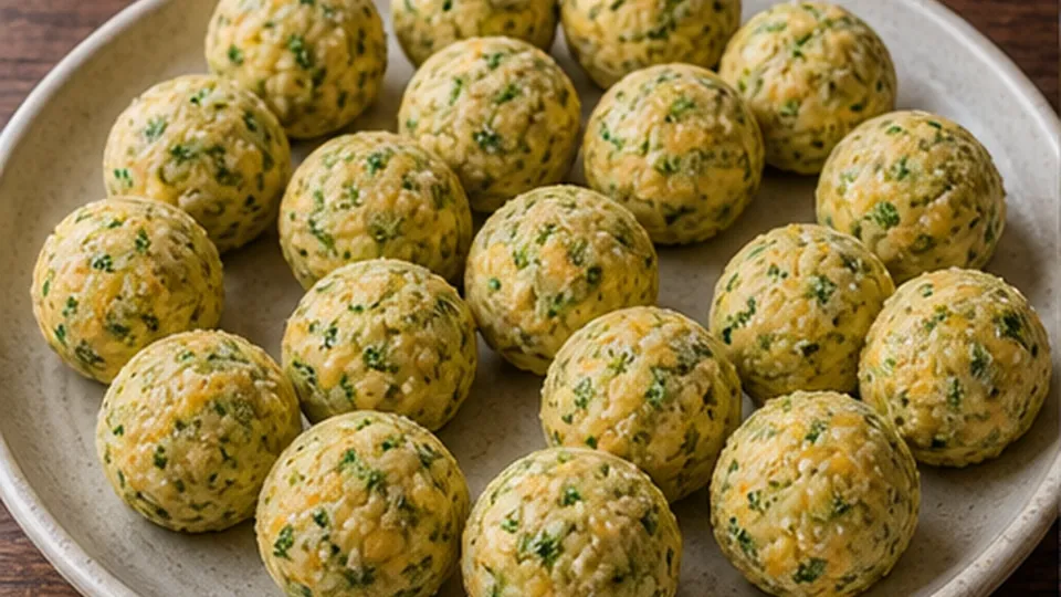 Roll and coat in panko for Broccoli Cheddar Rice Lunchbox Balls