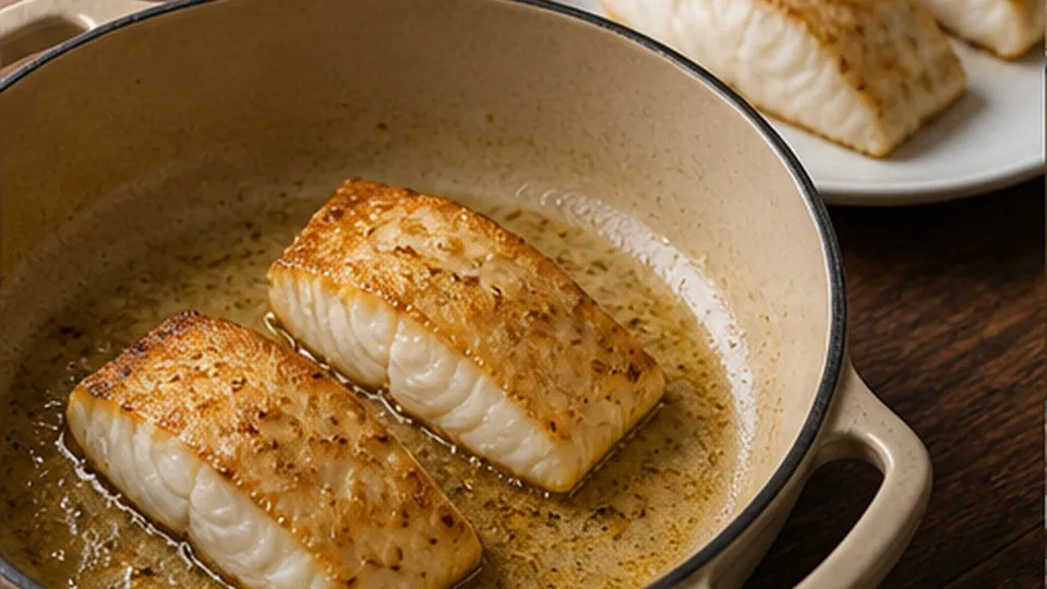 Sear the cod briefly for Cod Coconut Curry Bowls