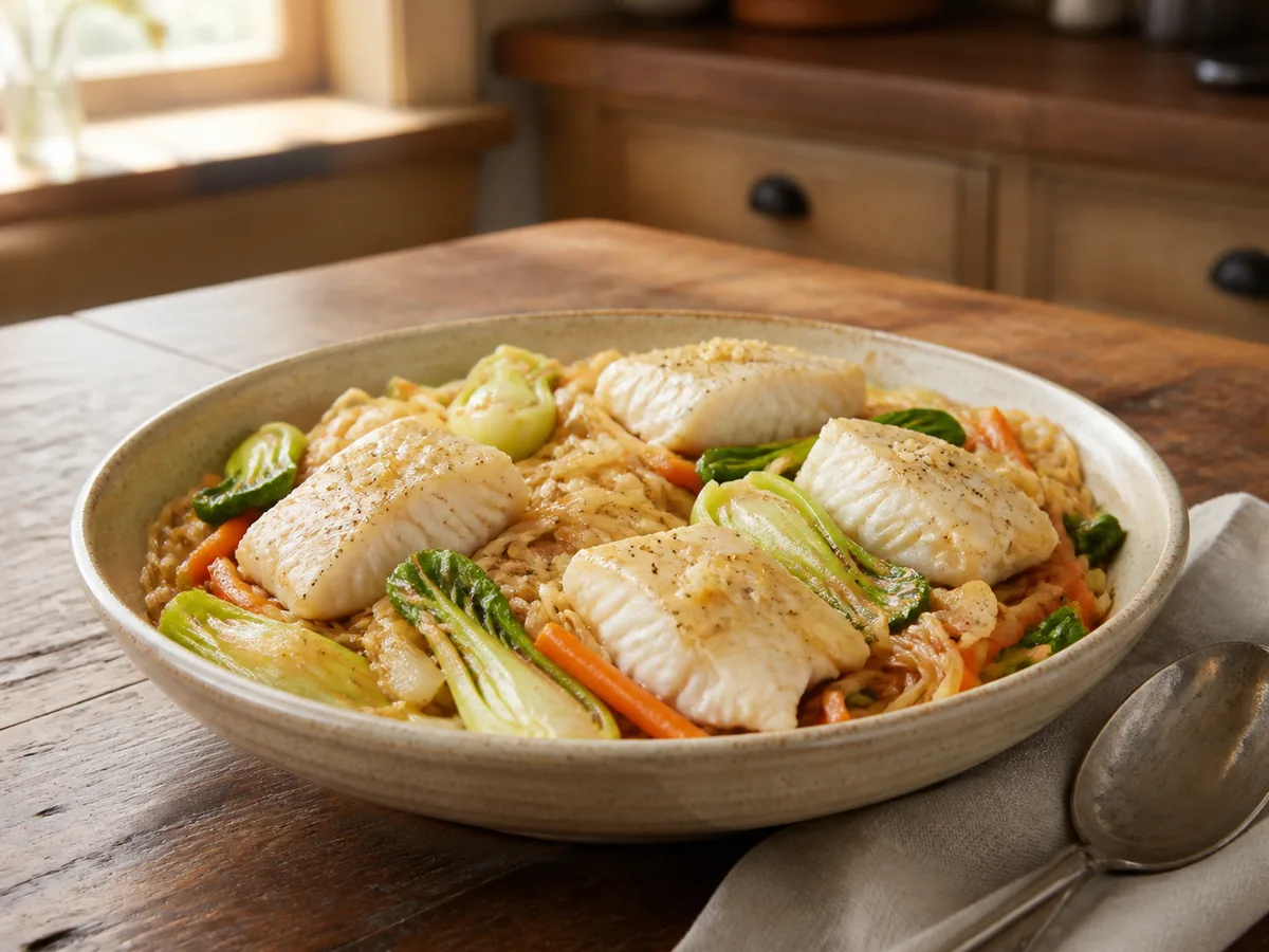 Cod Ginger Scallion Noodles
