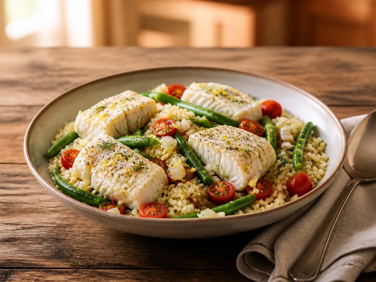 Cod Lemon Herb Couscous
