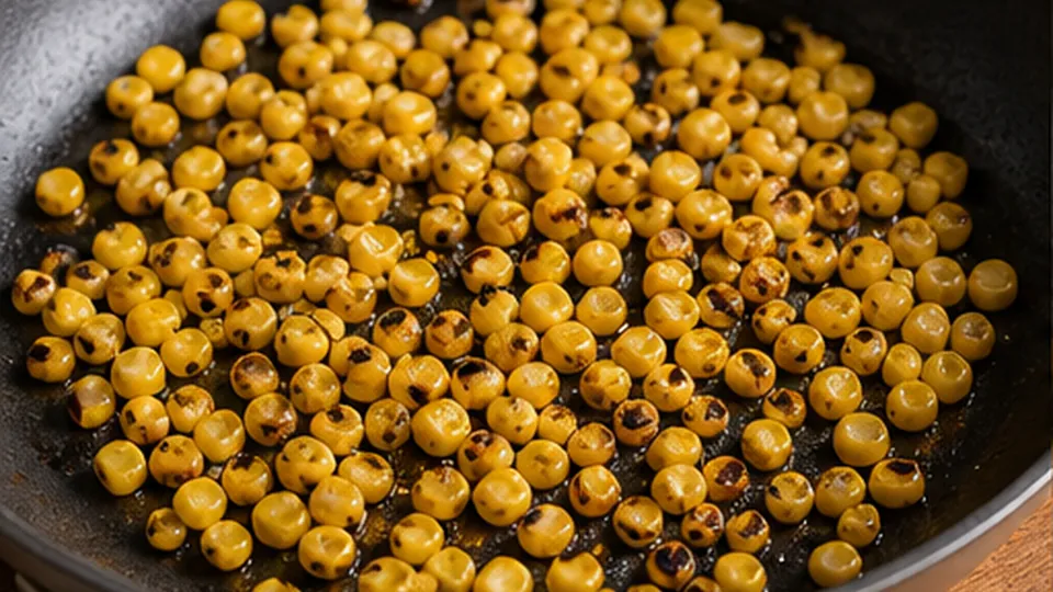 Char the corn kernels for Fresh Corn Avocado Salsa