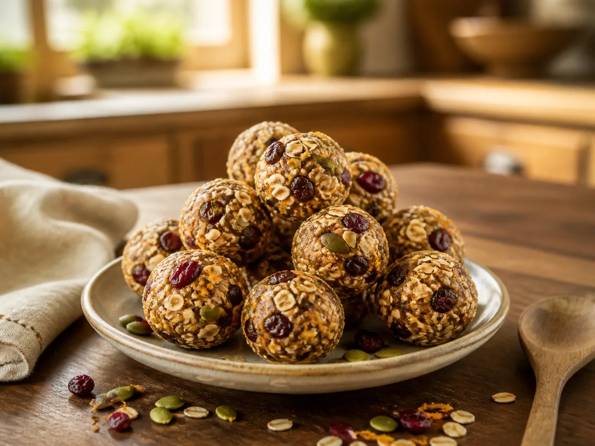 Cranberry Orange Pumpkin Seed Bites