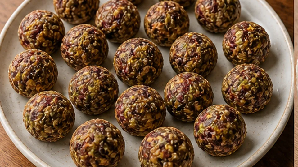 Scoop and roll the bites for Cranberry Orange Pumpkin Seed Bites