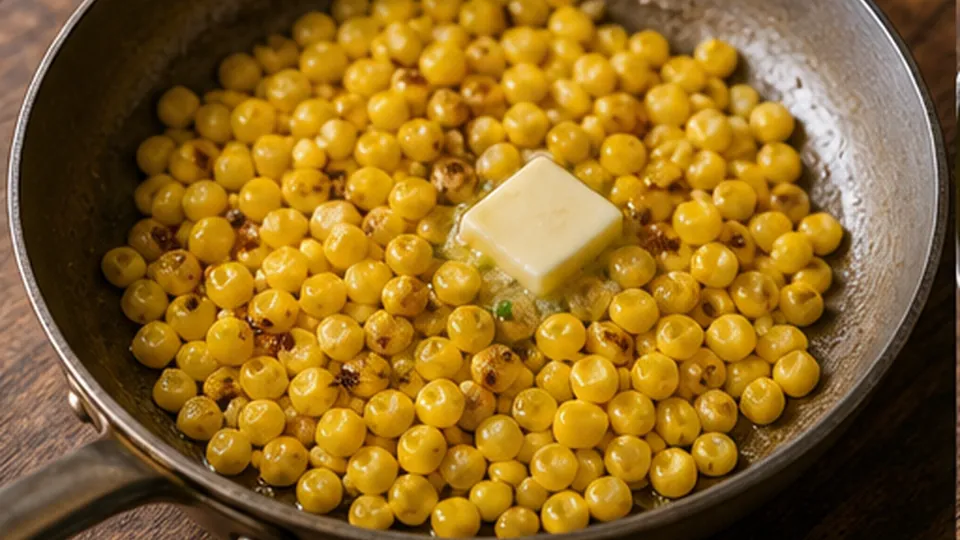 Finish with butter and cheese for Creamy Polenta with Fresh Corn