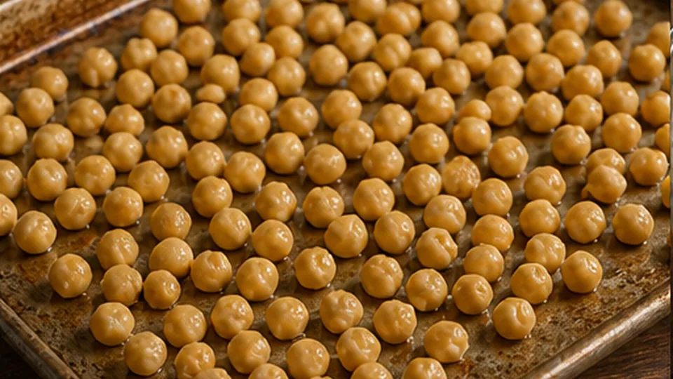 Roast them bare first for Crispy Baked Chickpeas