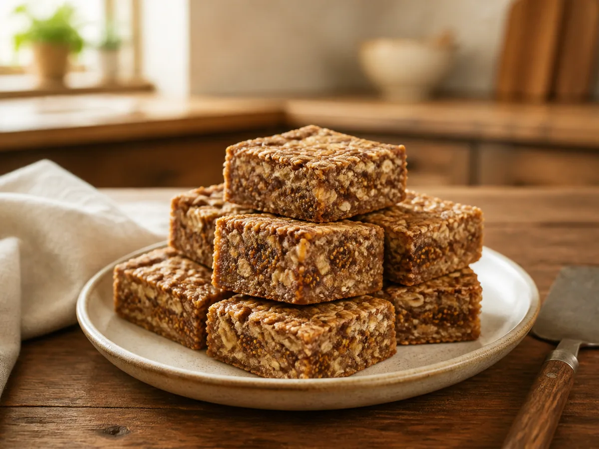 Fig Walnut Oat Fridge Bars