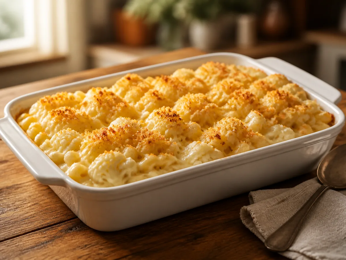 Freezer Cauliflower Mac and Cheese Bake