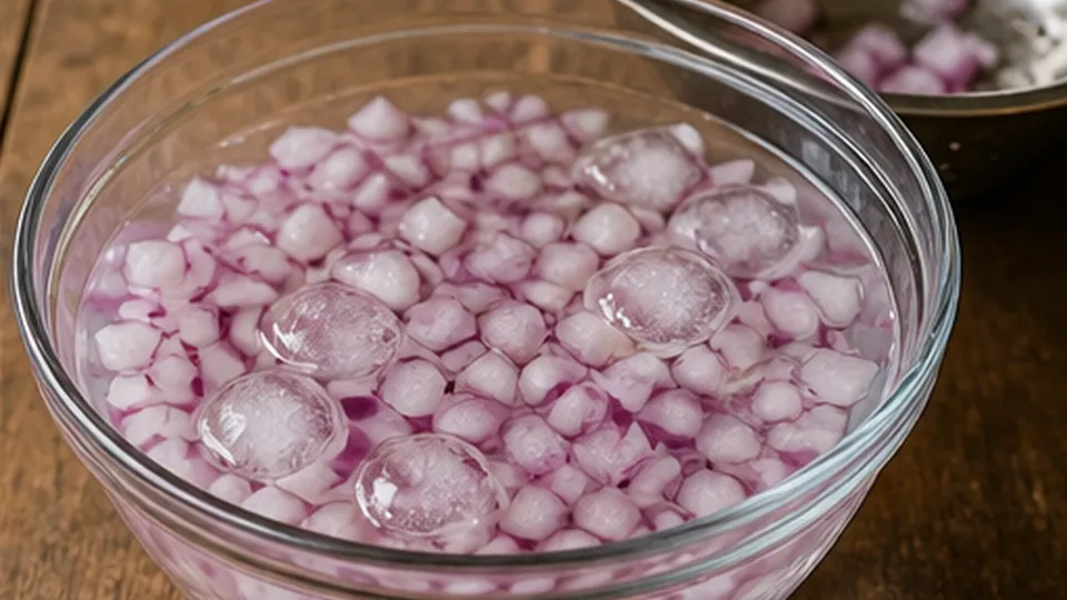 Soak the onion's bite away for Fresh Pico de Gallo