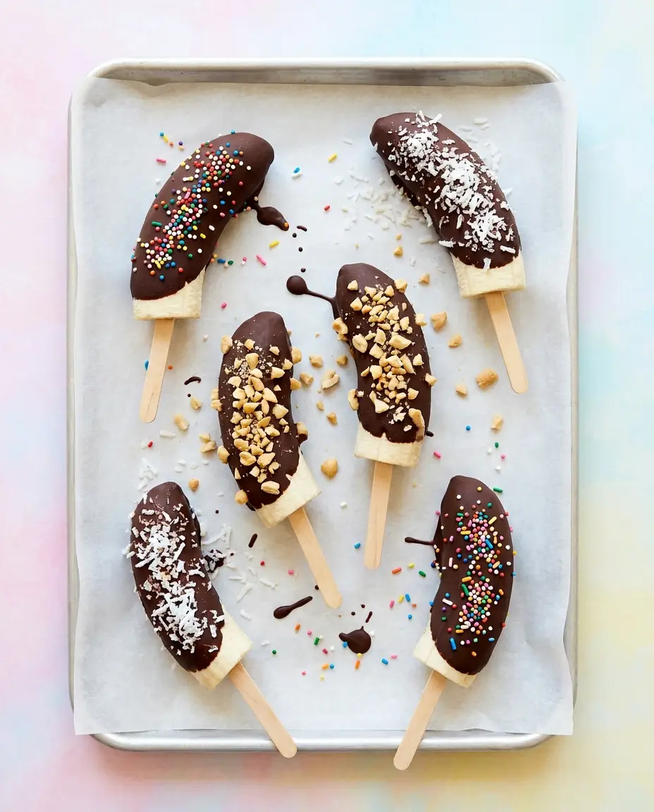 Frozen Chocolate Banana Pops