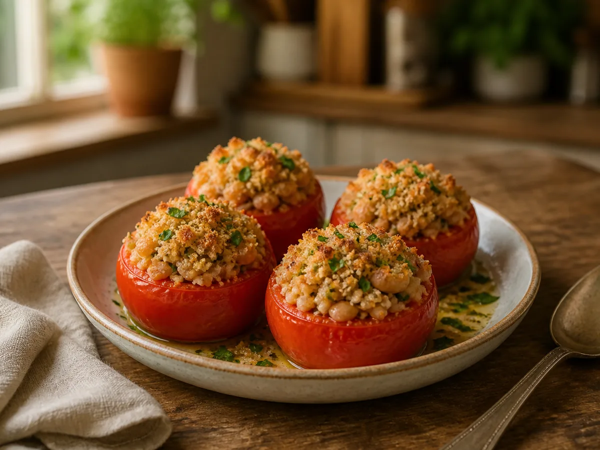 Herbed Rice Stuffed Tomatoes