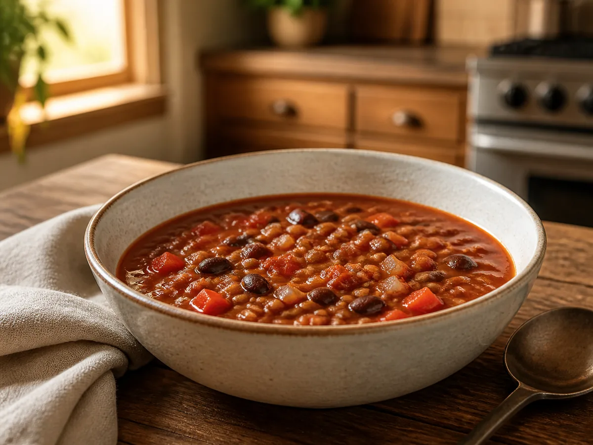 High-Fiber Lentil Taco Soup