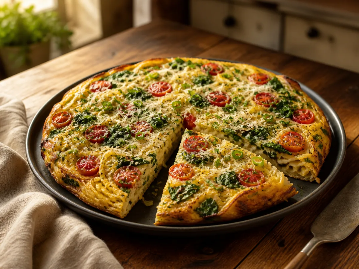Leftover Spaghetti Frittata
