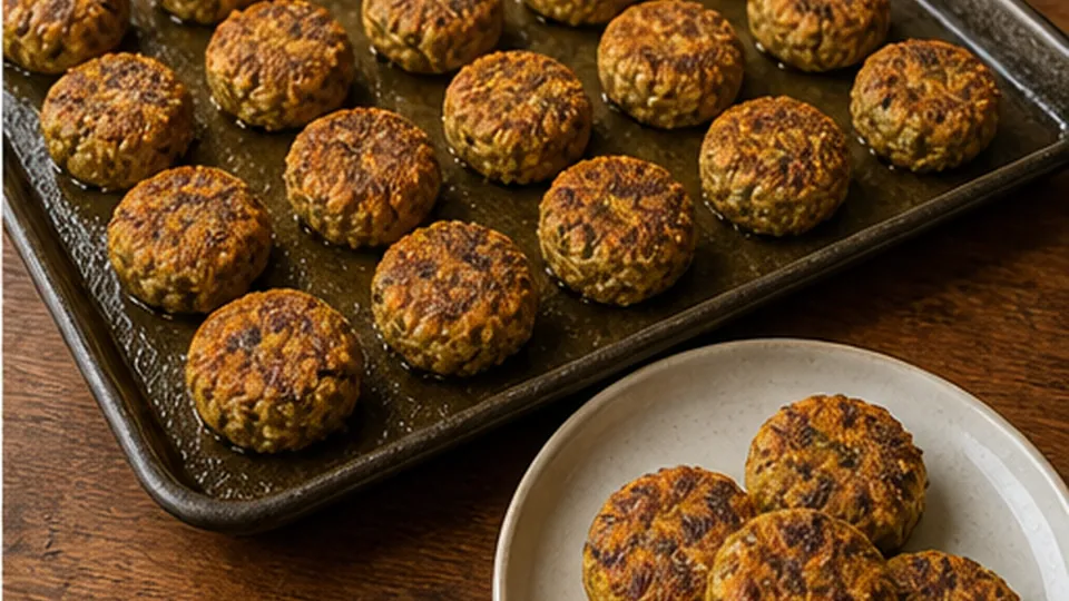 Rest before serving for Lentil Cheddar Snack Bites