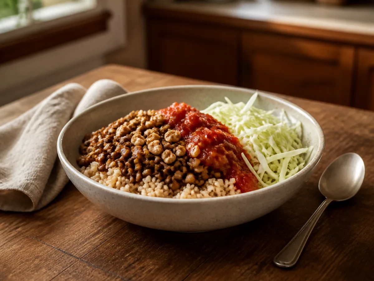 Lentil Walnut Taco Bowls