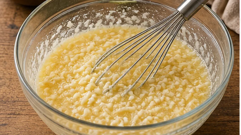 Whisk the coconut topping for Lime Coconut Shortbread Bars