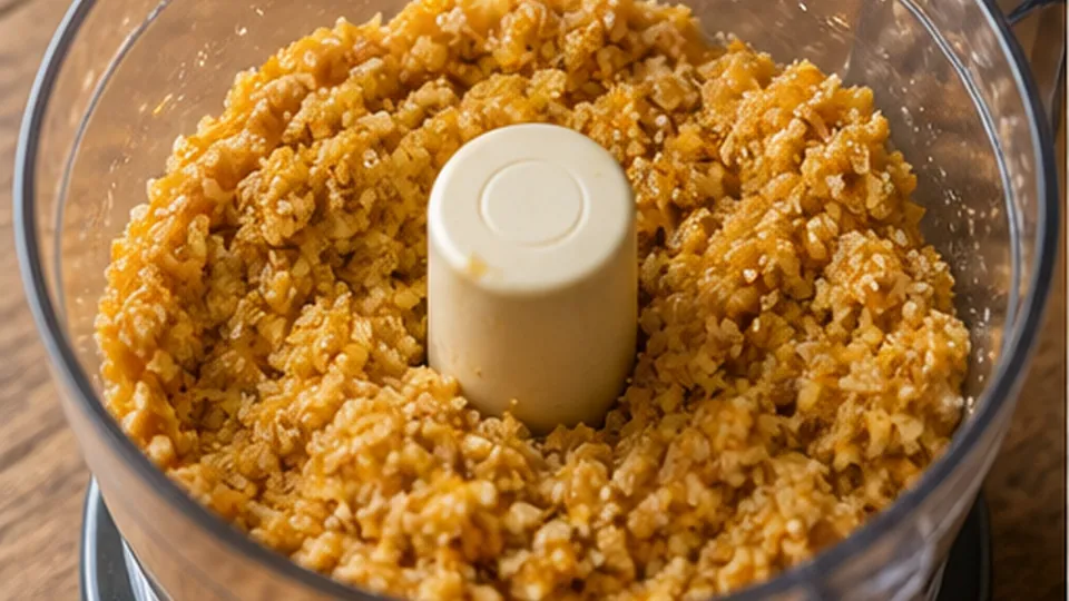 Pulse to a clumping dough for Mango Lime Coconut Snack Balls