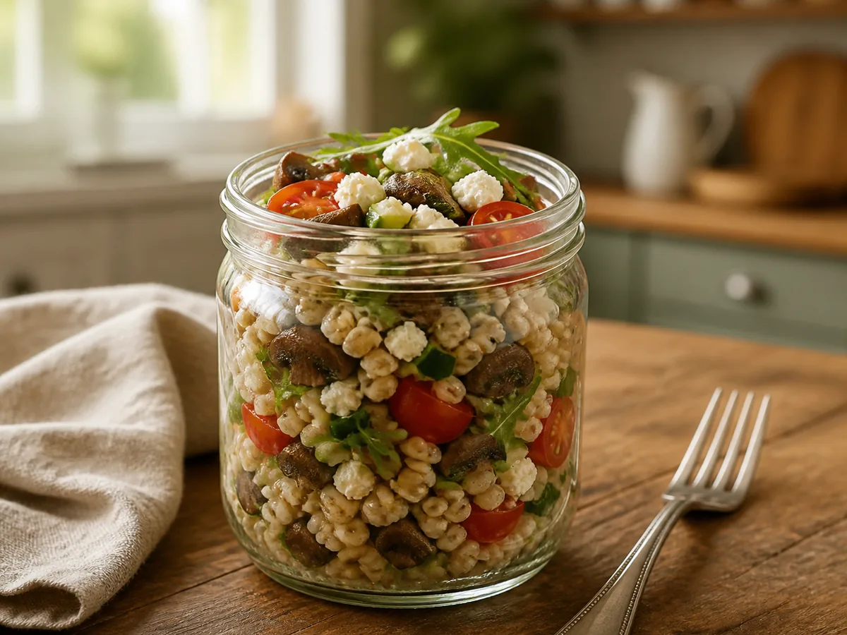 Mushroom Barley Lunch Jars