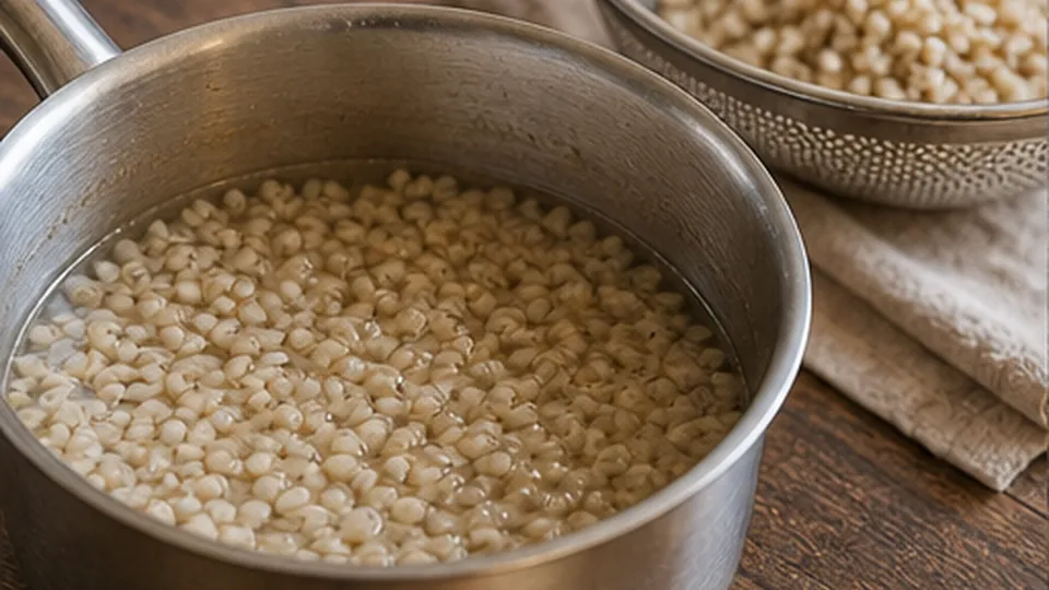 Simmer the barley chewy for Mushroom Barley Lunch Jars