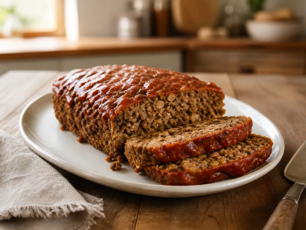 Mushroom Walnut Lentil Loaf