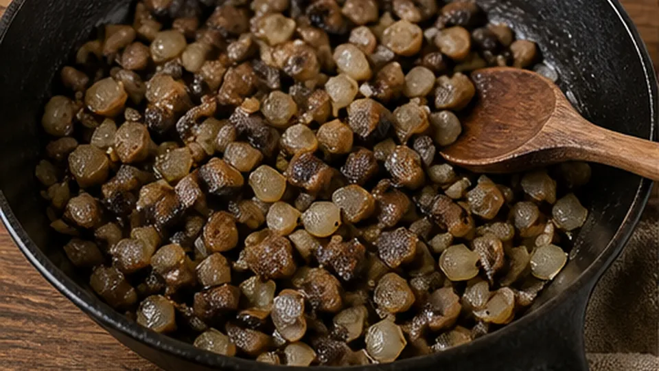 Cook down the mushrooms for Mushroom Walnut Lentil Loaf