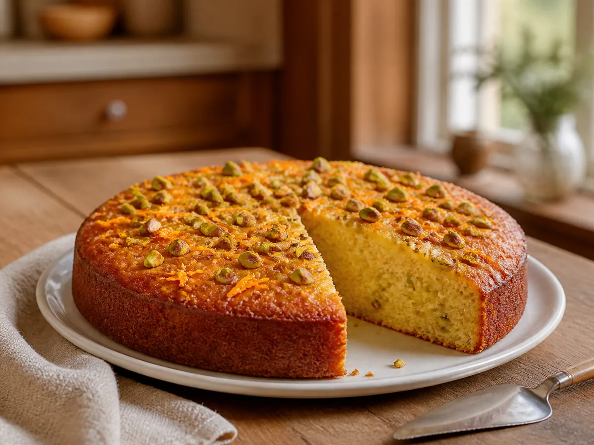 Orange Pistachio Yogurt Cake