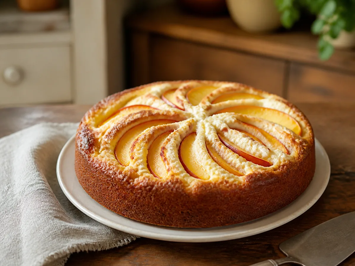 Peach Ricotta Breakfast Cake