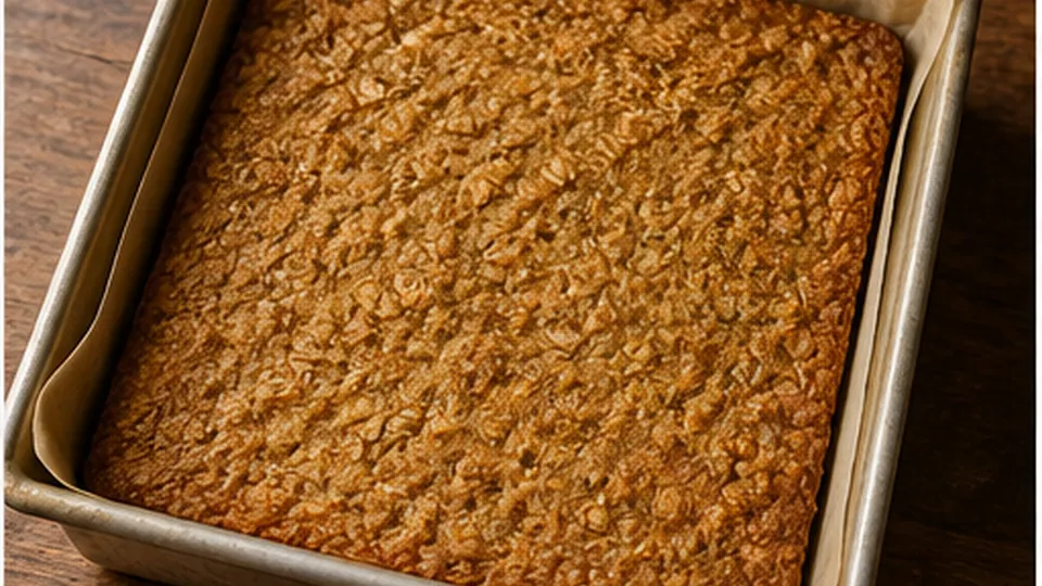 Bake until the center sets for Pear Cardamom Baked Oat Squares