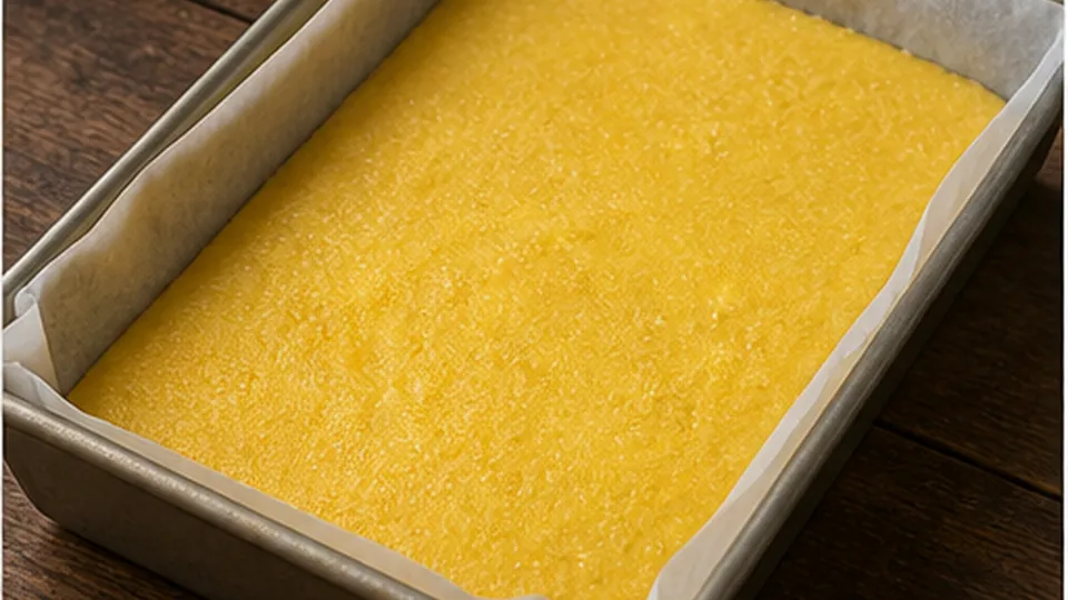Set the base cold for Pizza Polenta Lunchbox Squares