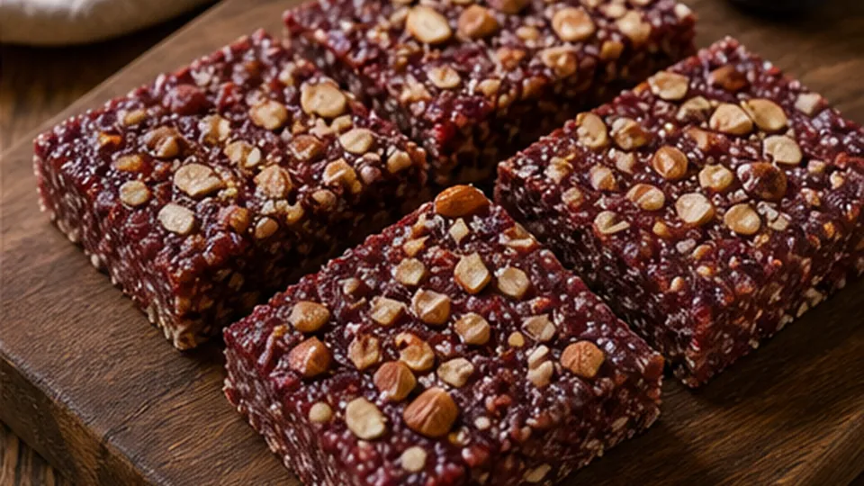 Chill firm and cut bars for Plum Almond Chia Fridge Bars