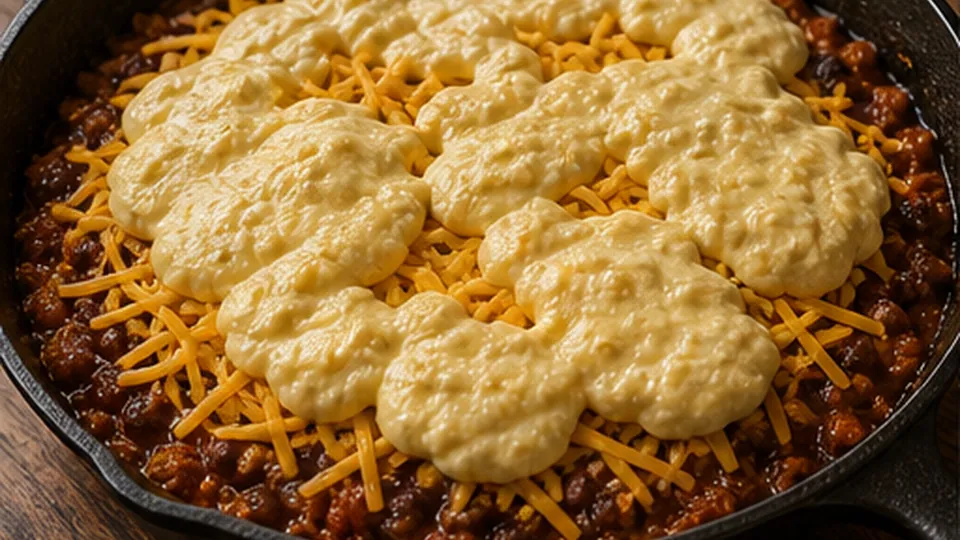 Mix the cornbread batter for Pork Taco Cornbread Bake