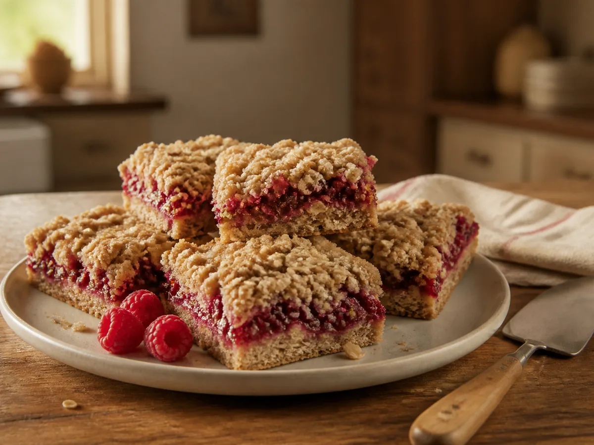 Raspberry Rye Crumb Bars