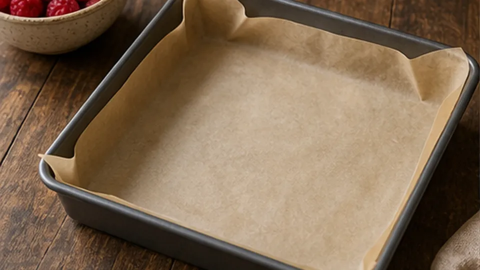 Line the pan and preheat for Raspberry Rye Crumb Bars