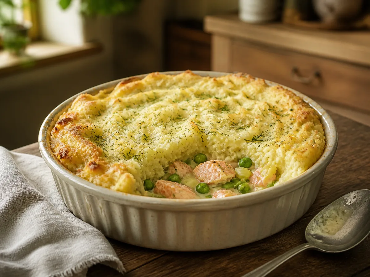 Salmon Potato Pea Pie