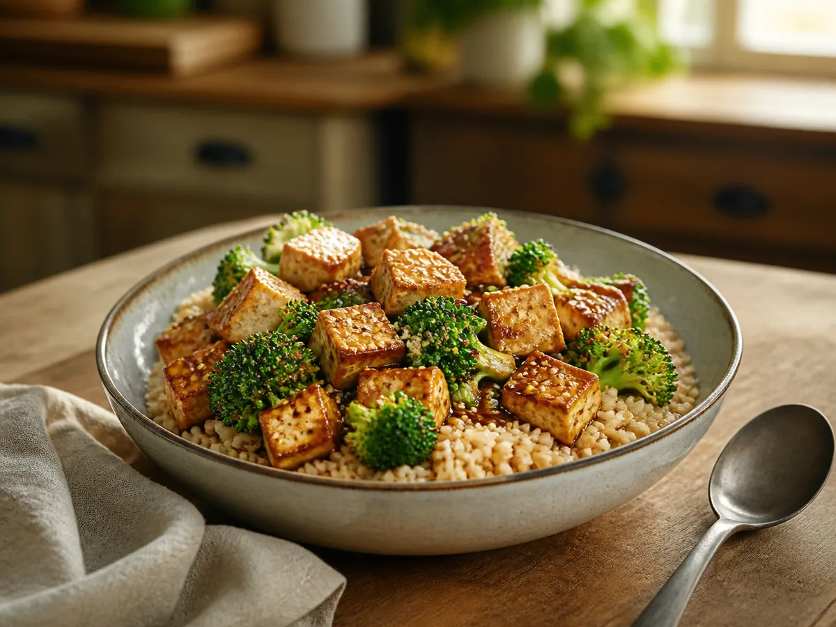Sesame Tofu Broccoli Bowls