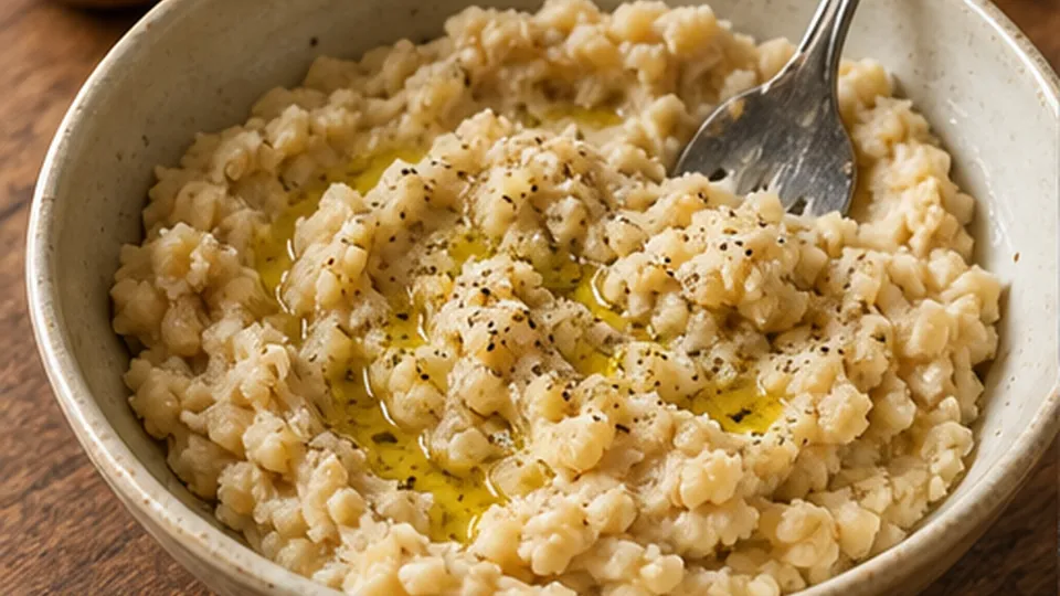 Mash a coarse bean spread for Spinach White Bean Toast