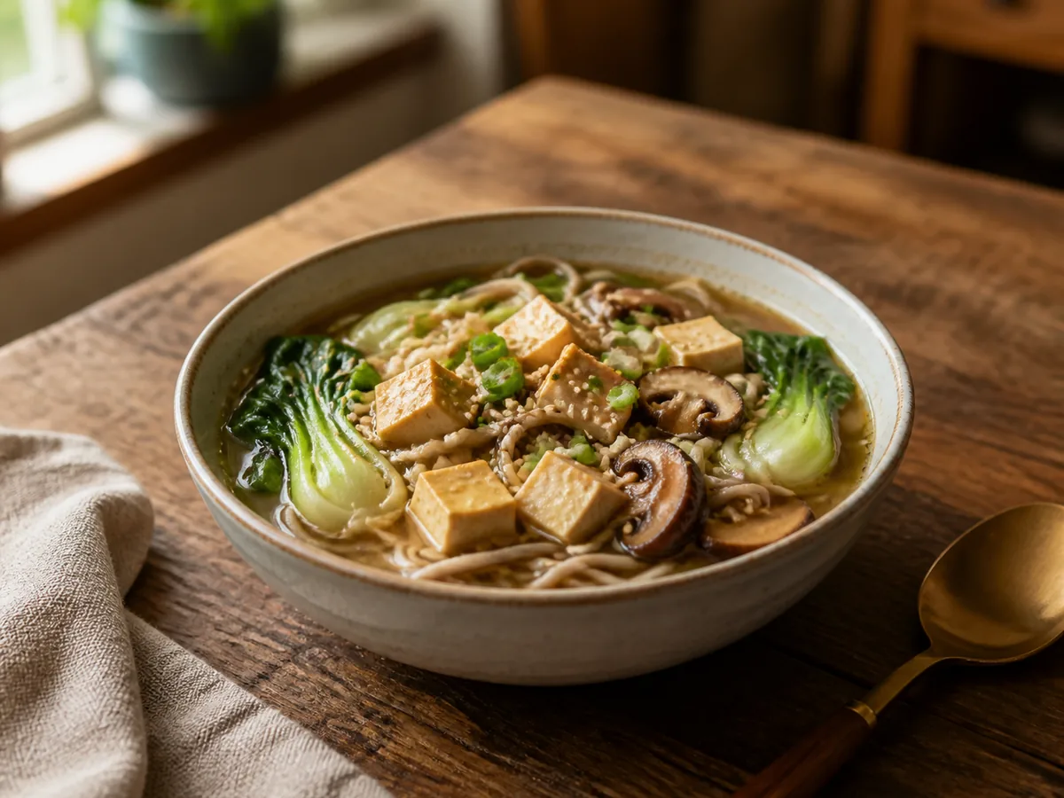 Tofu Miso Noodle Soup
