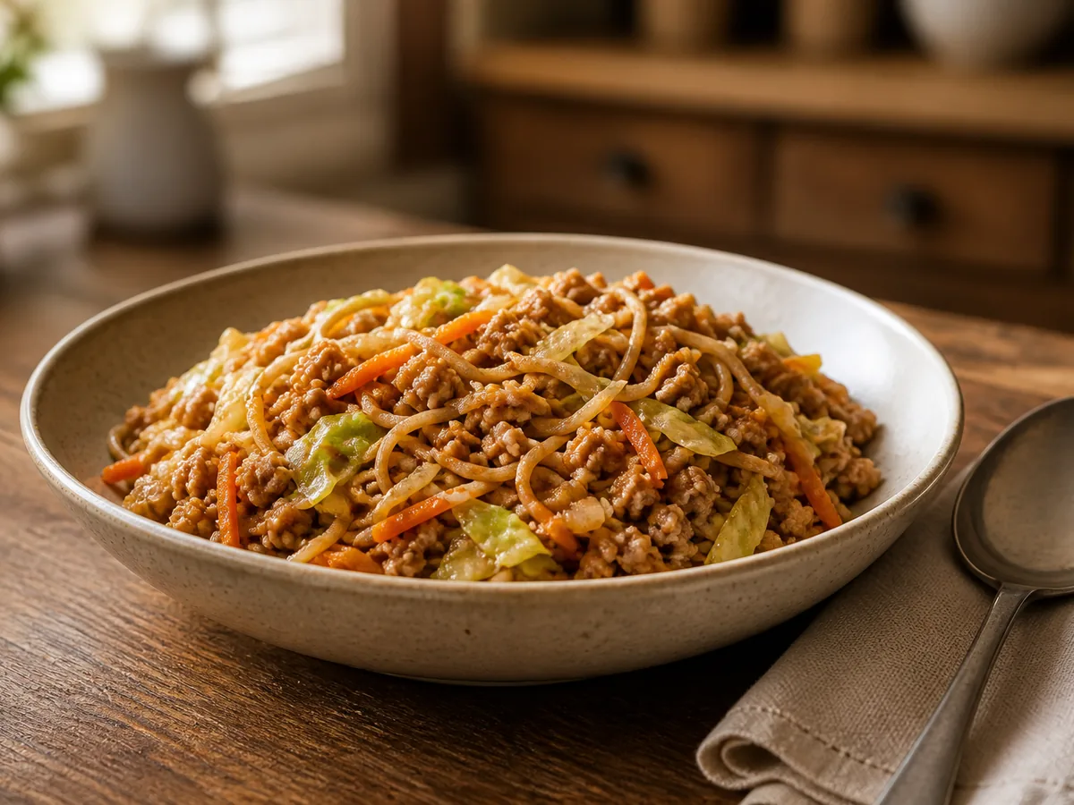 Turkey Cabbage Noodle Bowls