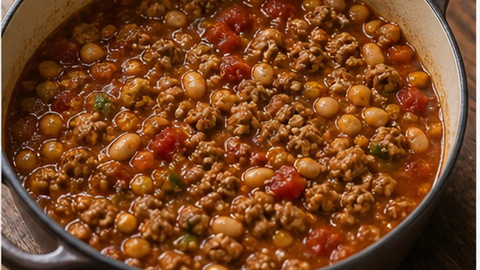 Return the turkey gently for Turkey Sweet Corn Chili