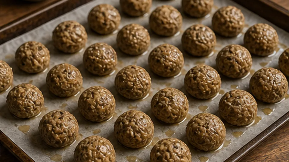 Rest and shape the balls for Vegan Lentil Swedish Meatballs